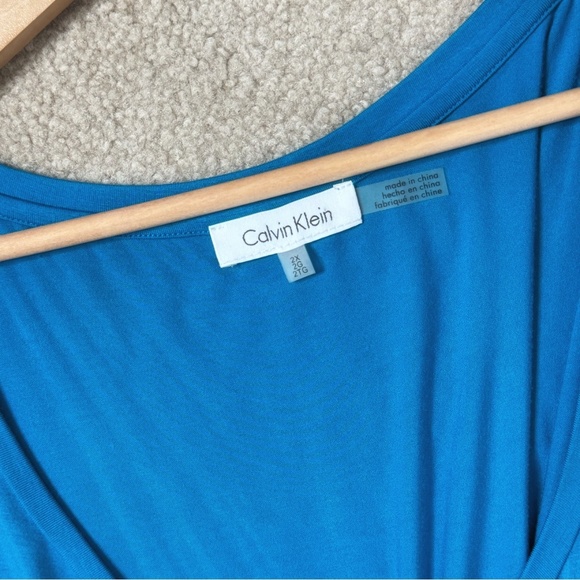 Calvin Klein Plus Size Maxi Dress Tank Dress Stretch Top Tie Dye Skirt Chiffon - Picture 5 of 13